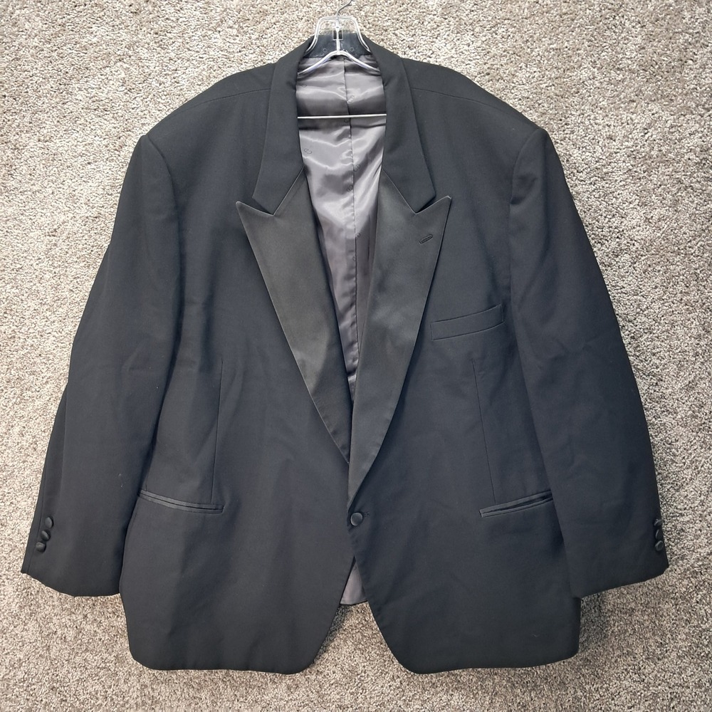 Christian Dior Le Connaisseur Mens Black Wool Tuxedo Jacket 56R USA Made 7995